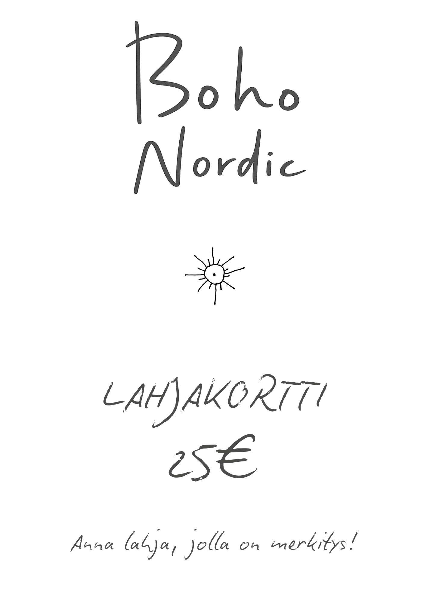 BOHO NORDIC - lahjakortti