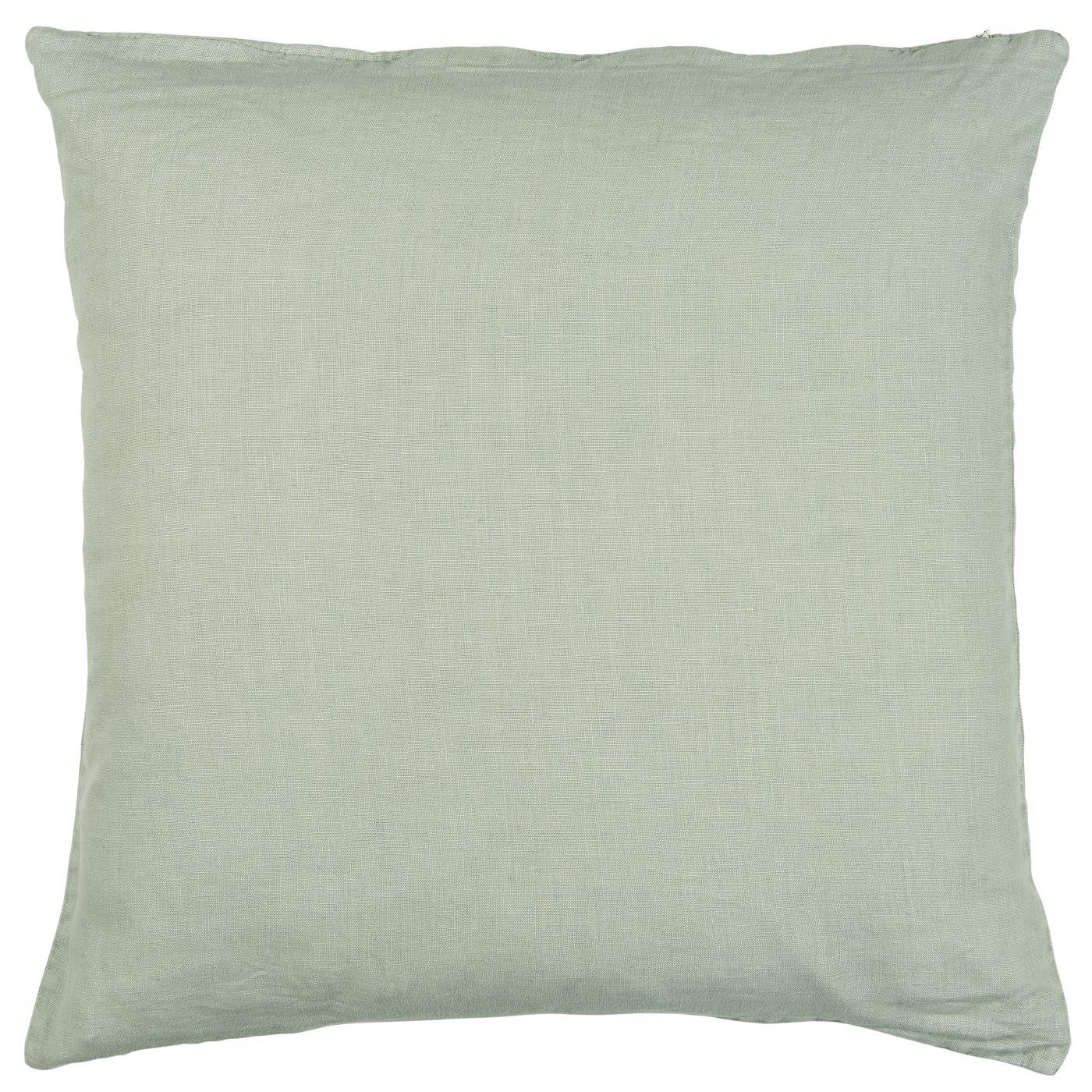 Vaaleanvihreä pellavatyynynpäällinen