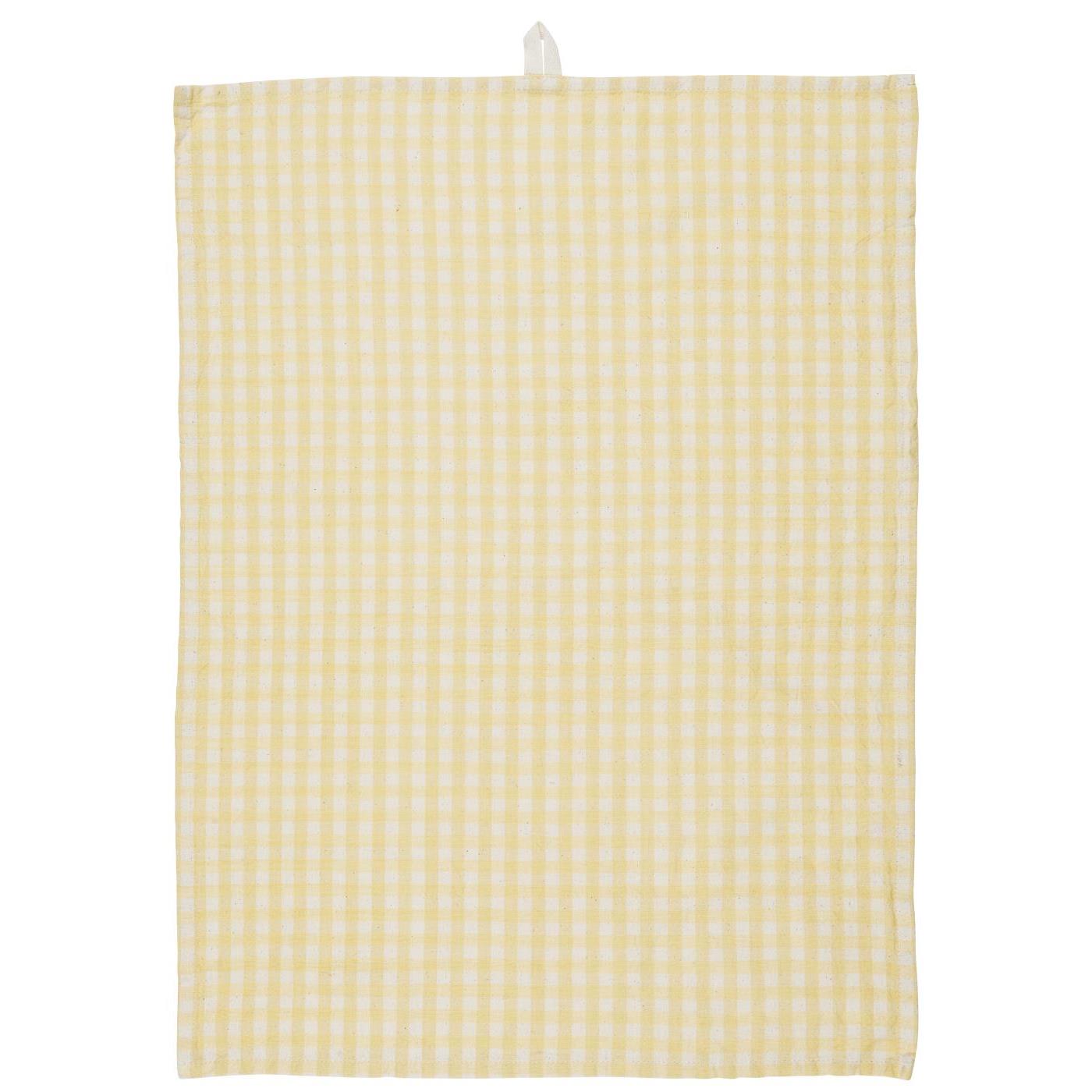 Keltaruudullinen astiapyyhe