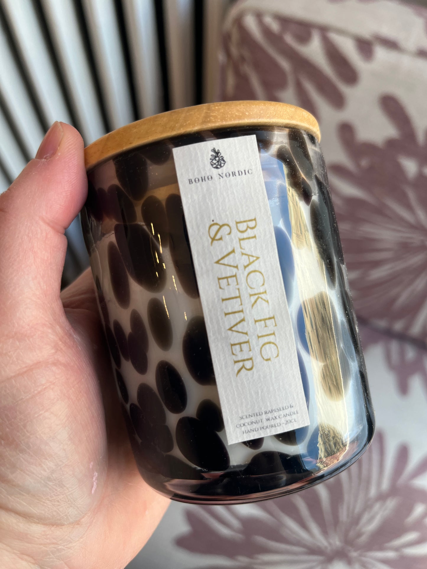 BLACK FIG & VETIVER scented candle SMALL