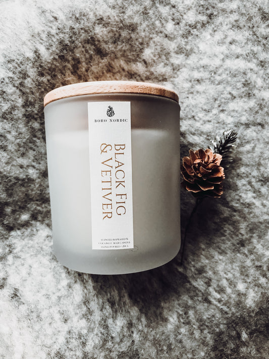 BLACK FIG & VETIVER scented candle SMALL