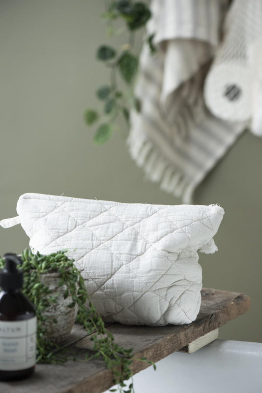 Ib Laursen - Quilted makeup bag - cream