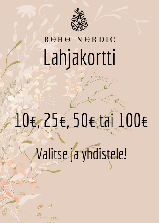 Boho Nordic- LAHJAKORTTI