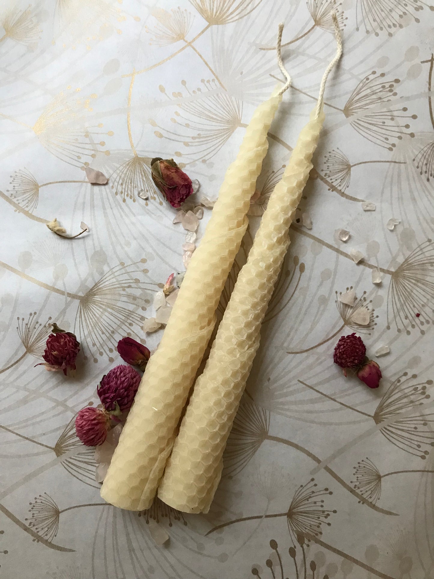 Beeswax candle - natural white